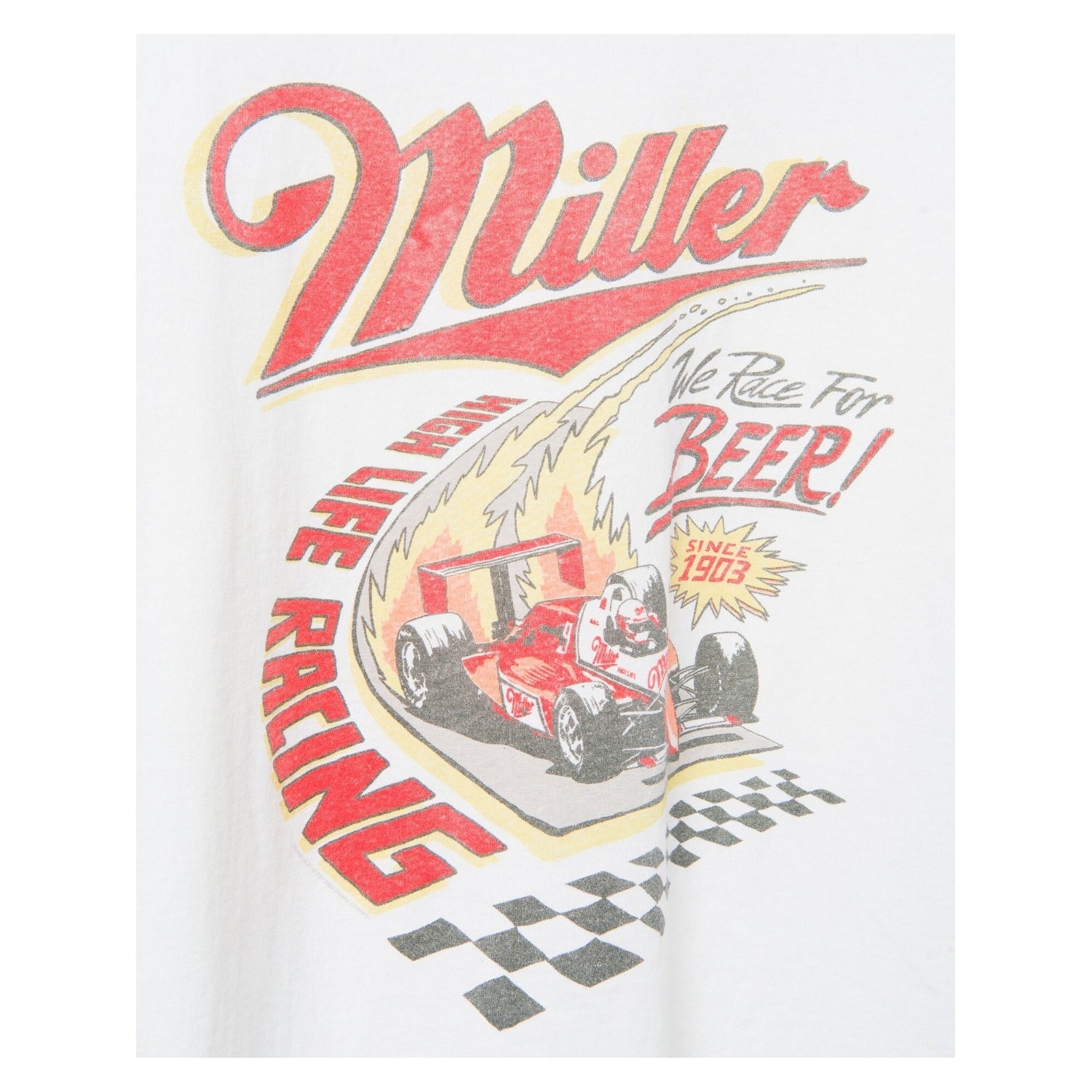 JUNK FOOD Mens White Graphic Short Sleeve T-Shirt L