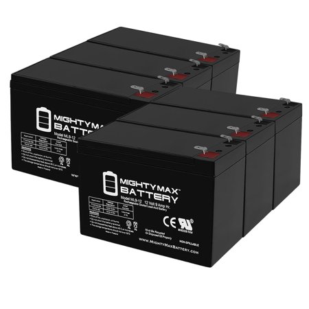 12V 9Ah SLA Replacement Battery for CyberPower 1500 AVR - 6 Pack