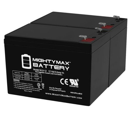 12-Volt 9Ah SLA Replacement Battery for CyberPower 1500 AVR - 2 Pack