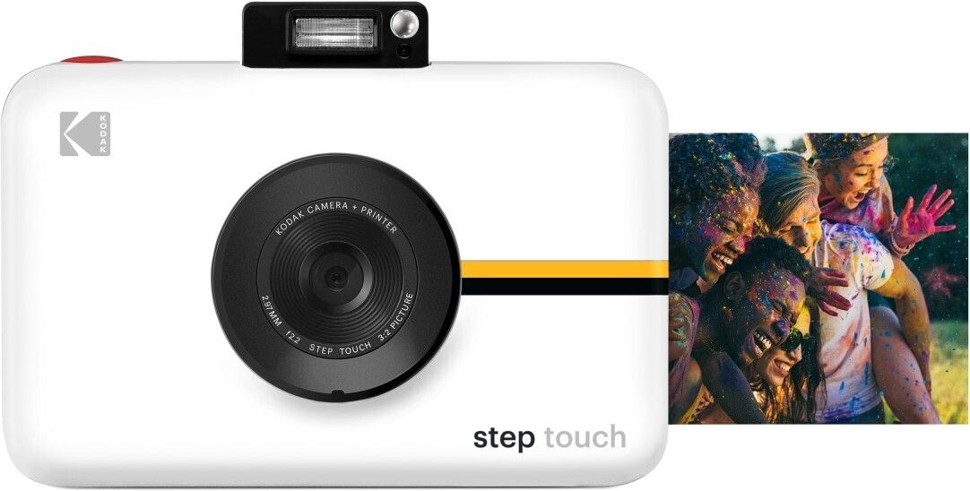 Step Touch 13MP Digital Camera & Instant Printer with 3.5 LCD Touchscreen Display - White