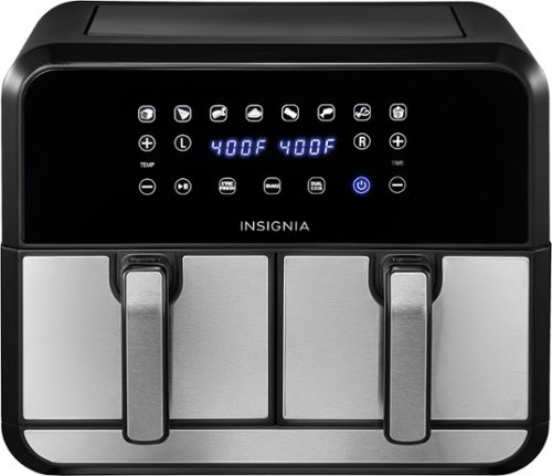 Insignia™ - 8 Qt. Digital Dual-Basket Air Fryer - Black