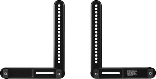 Best Buy Essentials™ - Rear Soundbar Wall Mount for Most 15 Lb. Soundbars - Black