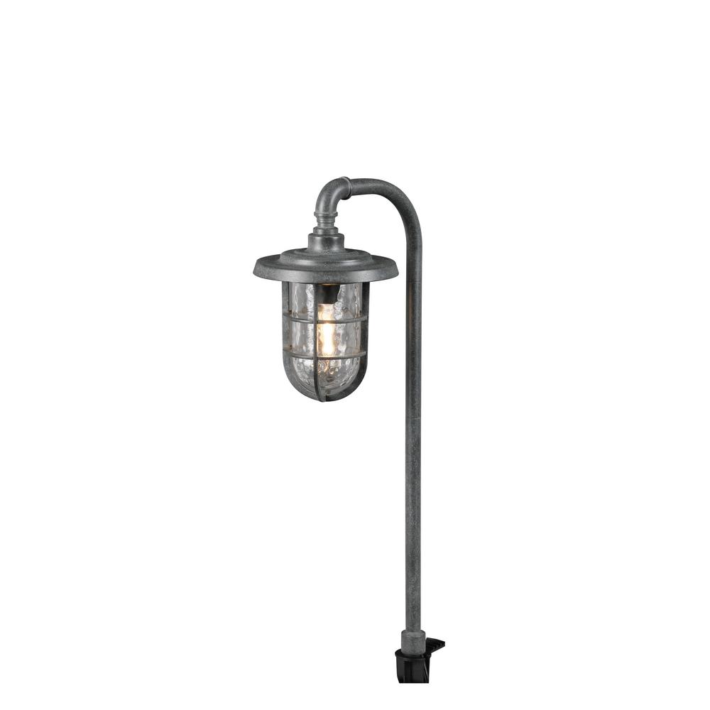 Greenwood Low Voltage Zinc LED Outdoor Path Light with Water Glass Shade