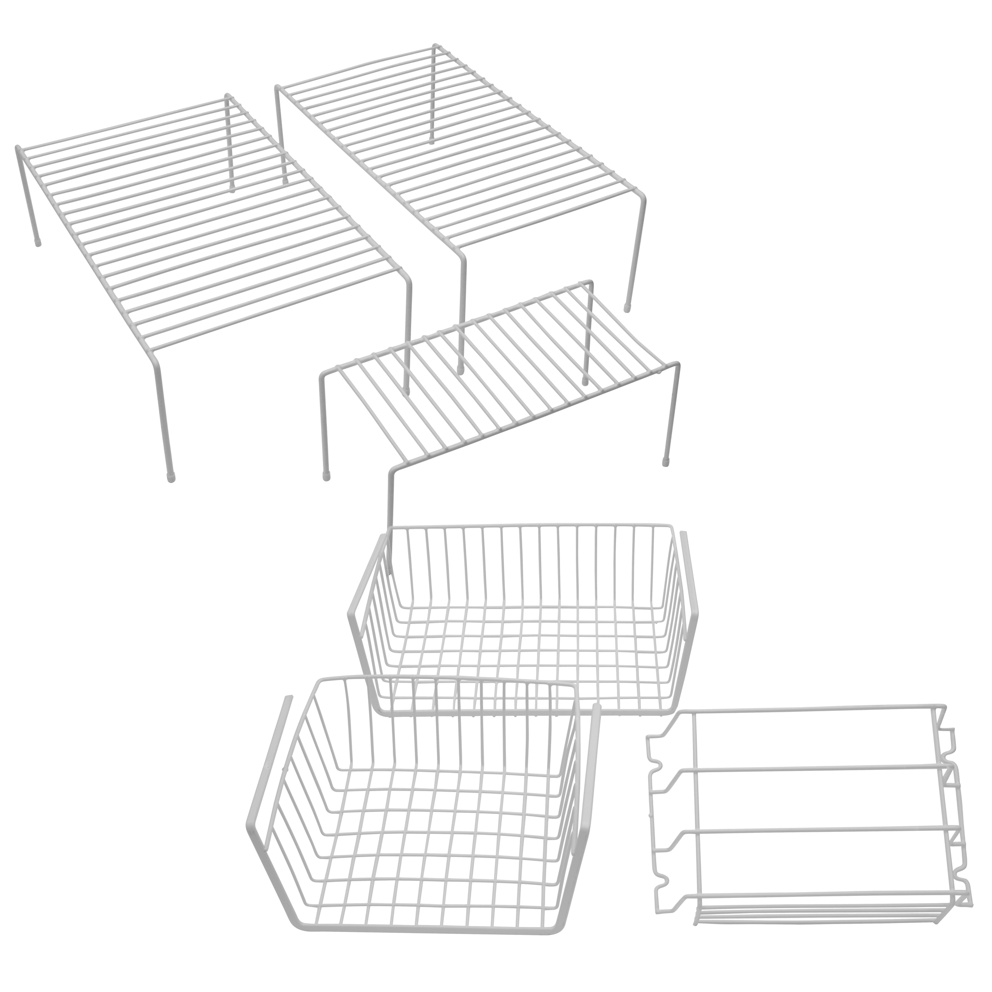 Mainstays 6pc Cabinet Organization Set White.   @ Walmart