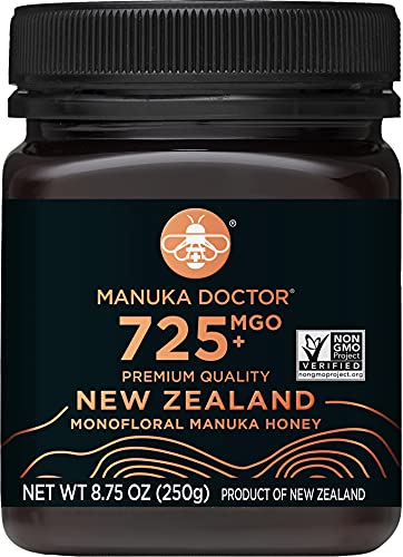 Manuka Doctor Manuka Honey  MGO 725+ Monofloral  100% Pure New Zealand Honey  RAW  Non-GMO  8.75oz