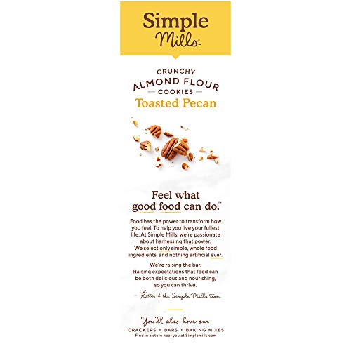 Simple Mills Almond Flour Toasted Pecan Cookies, Gluten Free and Delicious Crunchy Cookies, Organic Coconut Oil, Good for Snacks, Made with Whole Food thumbnail