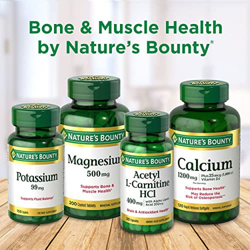 Magnesium by Nature’s Bounty, 500mg Magnesium Tablets for Bone & Muscle Health, 200 Tablets thumbnail