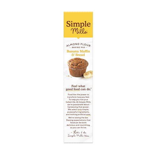 Simple Mills Almond Flour Baking Mix  Gluten Free Banana Bread Mix  Muffin Pan Ready  Made with Whole Foods  3 Count (Packaging May Vary) thumbnail