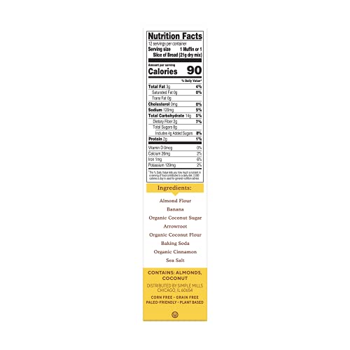 Simple Mills Almond Flour Baking Mix  Gluten Free Banana Bread Mix  Muffin Pan Ready  Made with Whole Foods  3 Count (Packaging May Vary) thumbnail