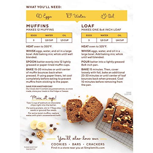 Simple Mills Almond Flour Baking Mix  Gluten Free Banana Bread Mix  Muffin Pan Ready  Made with Whole Foods  3 Count (Packaging May Vary) thumbnail