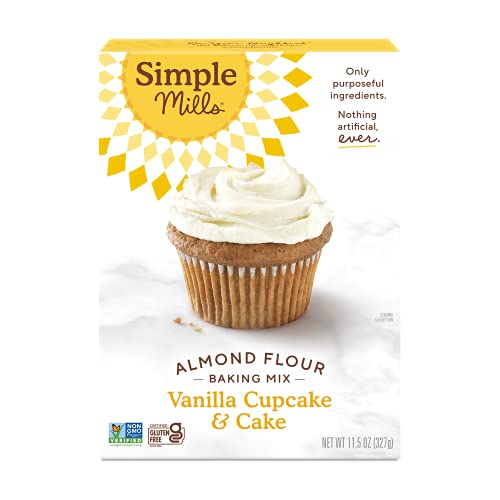 Simple Mills Almond Flour Baking Mix, Gluten Free Vanilla Cake Mix, Muffin Pan Ready, Good for Baking, Nutrient Dense, 11.5oz, 3 Count thumbnail