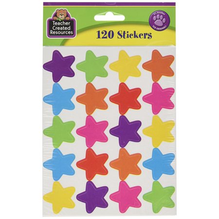 Bright Stars Stickers (5796), Each Sticker Is Approximately 1 Inch Square by Teacher Created Resources
