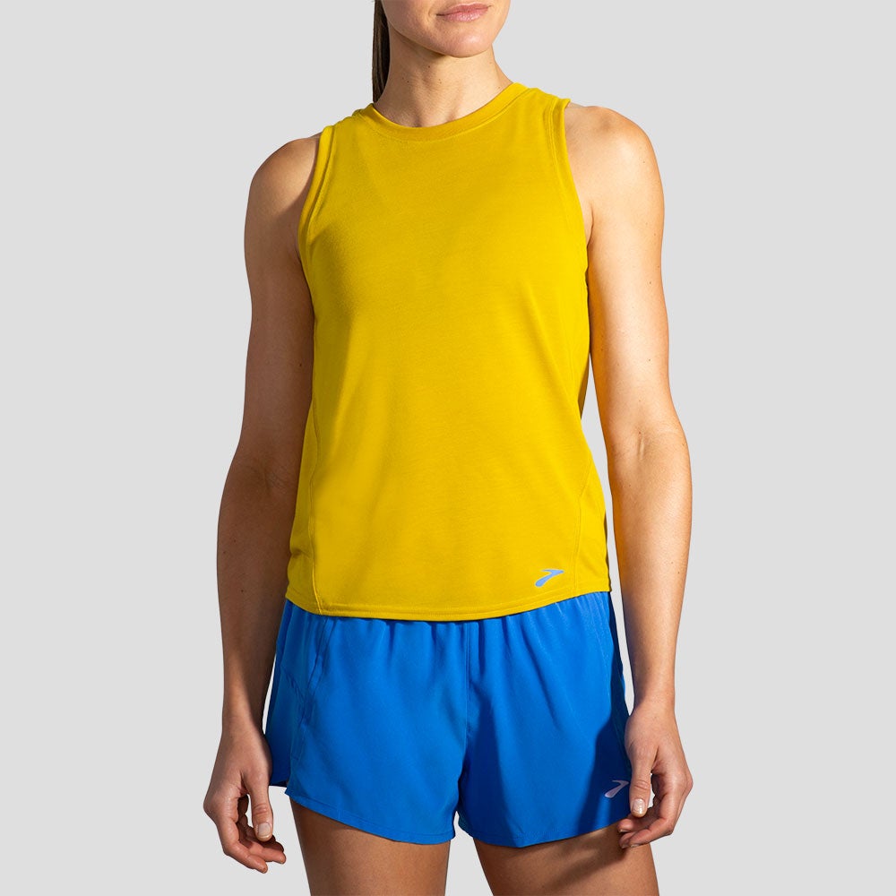 Brooks Distance Tank Spring 2022 Women's Running Apparel Golden Hour