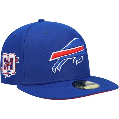Men's New Era Royal Buffalo Bills 60th Anniversary Patch Team 59FIFTY Fitted Hat, Size: 6 7/8, Blue