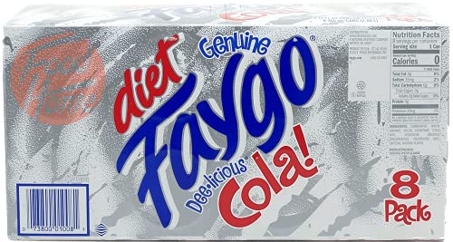 Diet Faygo Cola! Soda Pop. 8-pack 12-fl. Oz. Cans in Box (1) thumbnail