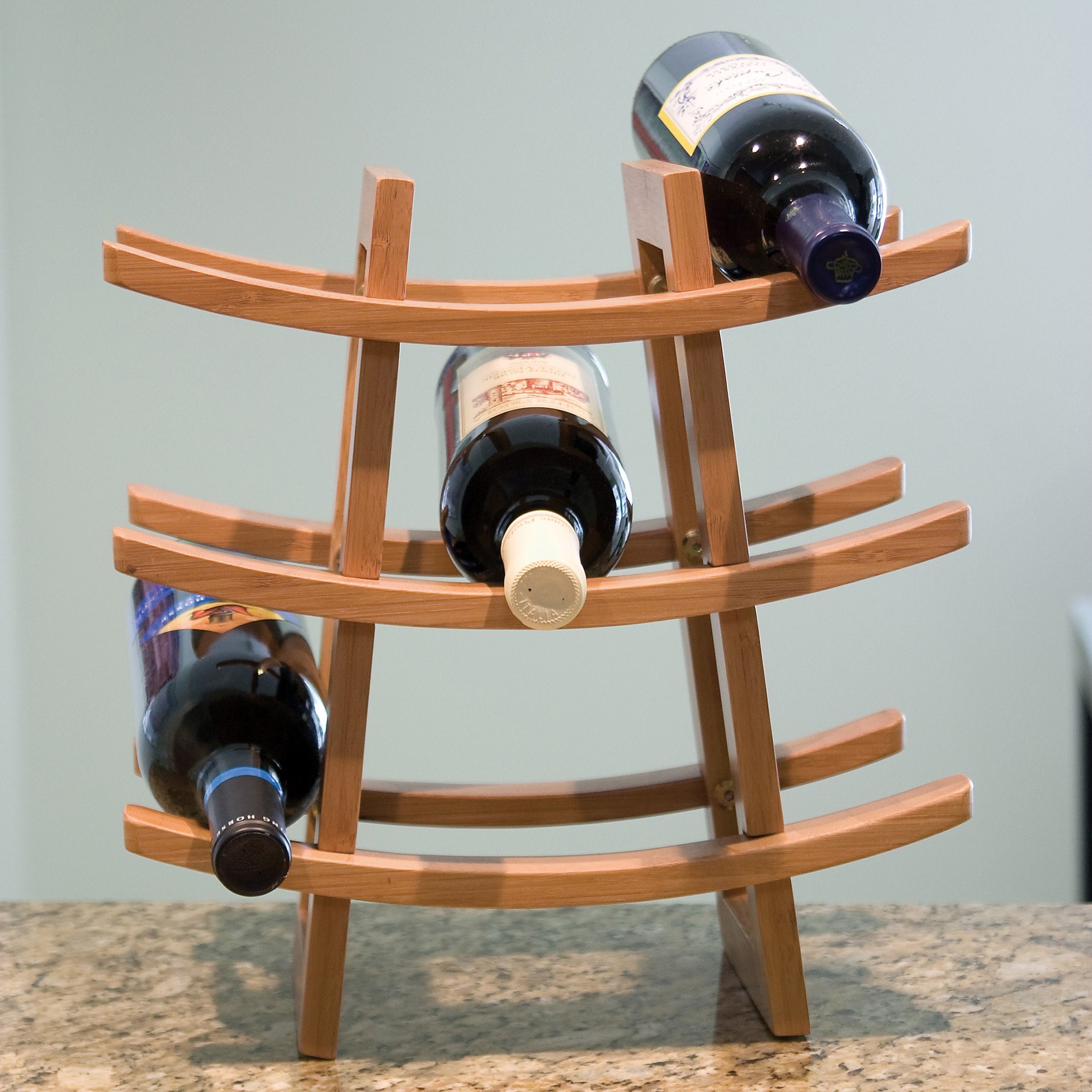 Lipper 9-Bottle Bamboo Wine Rack