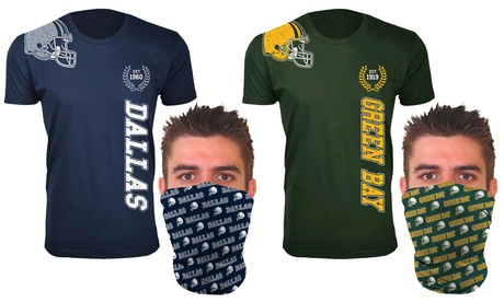 Men's Football Home Team Short TShirt with Matching Gaiter (5588)