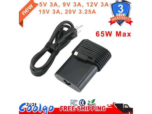 65W Type C USB C Charger for Dell XPS 13 9350 9360 9365 9370 9333 3943 9343 9344
