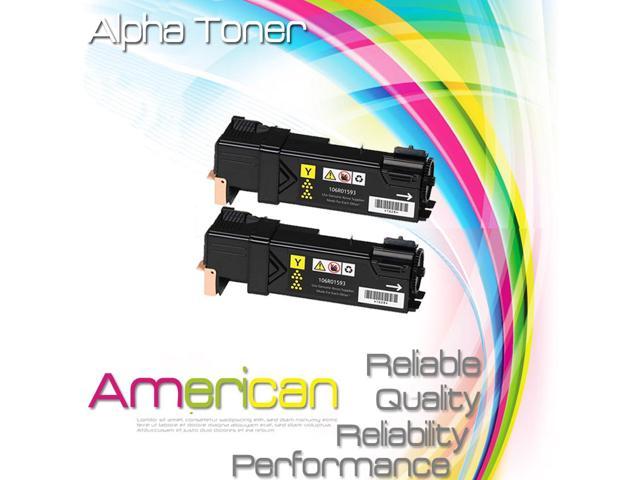 Recertified - 2Pk 6500 Toner Cartridge for Xerox Phaser Yellow 6500N 6500Dn Workcentre 6505
