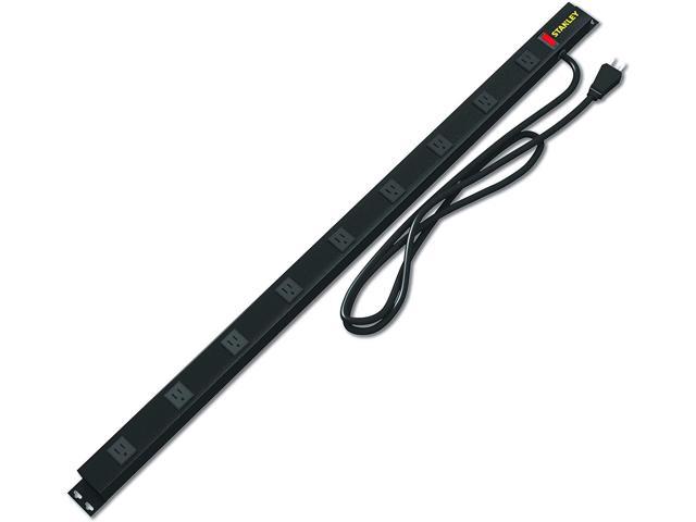 Stanley 31610 Surgemax Pro 9 Outlet Metal Surge Protector, Black - 6-Foot