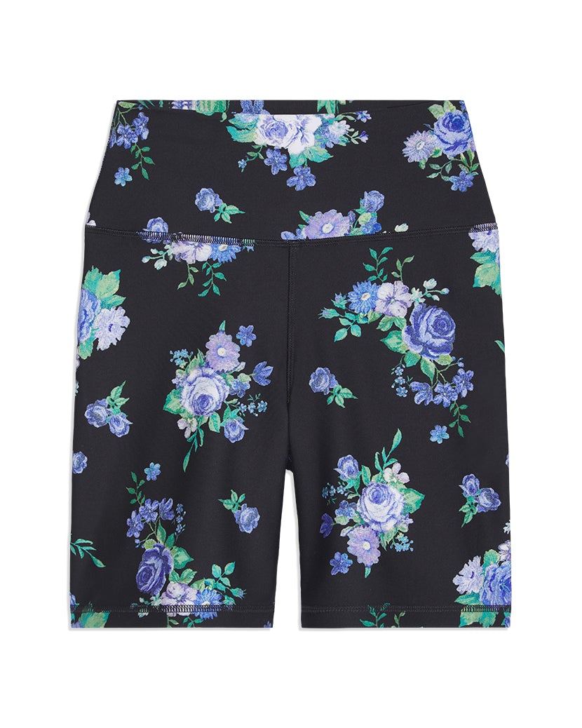 Golden Hour Floral Bike Short - XL Black
