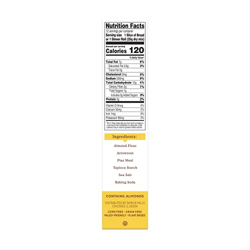 Simple Mills Almond Flour Baking Mix, Gluten Free Artisan Bread Mix, Made with Whole Foods, 3 Count (Packaging May Vary) thumbnail