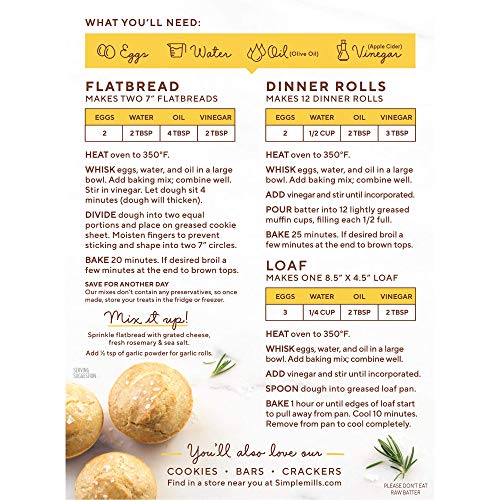 Simple Mills Almond Flour Baking Mix, Gluten Free Artisan Bread Mix, Made with Whole Foods, 3 Count (Packaging May Vary) thumbnail