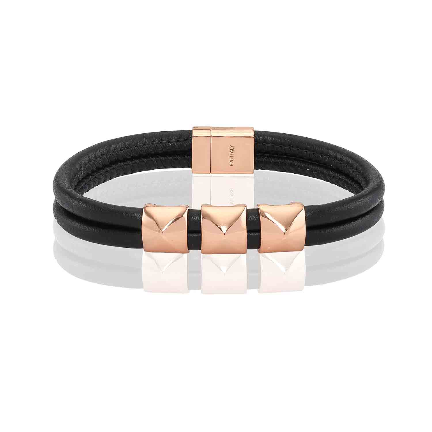 Schwarzes Macerata Tre - 18K Rose Vergoldet (18 Cm)