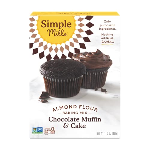 Simple Mills Almond Flour Baking Mix  Chocolate Muffin & Cake Mix - Gluten Free  Plant Based  Paleo Friendly  11.2 Ounce (Pack of 3) Chocolate Muffin  thumbnail