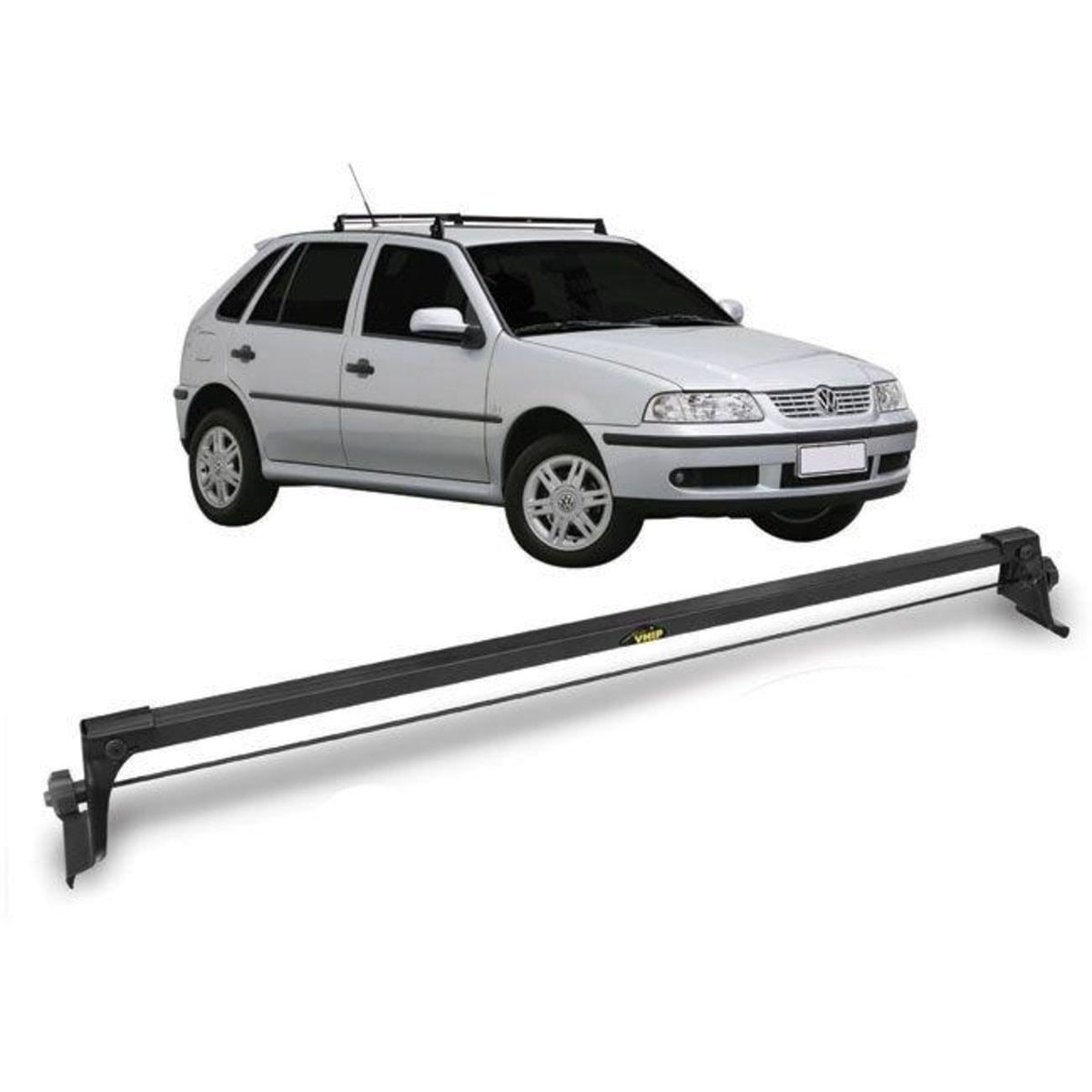 Rack De Teto Gol 95 96 97 98 99 00 01 02 03 04 05 06 07 08 Com 4 Portas Preto aço Vhip