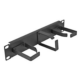 Delock - Kabelmanagement - with 3 Metal Hooks (2 X Horizontal, 1 X Vertical) - Schrankmontage - Schwarz - 1U - 25,4 Cm (10) (66847)