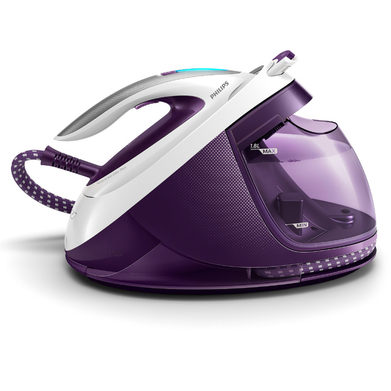 Philips GC9660/30 Centrale Vapeur 2700 W 1,8 L Semelle T-ionicGlide Violet, Blanc