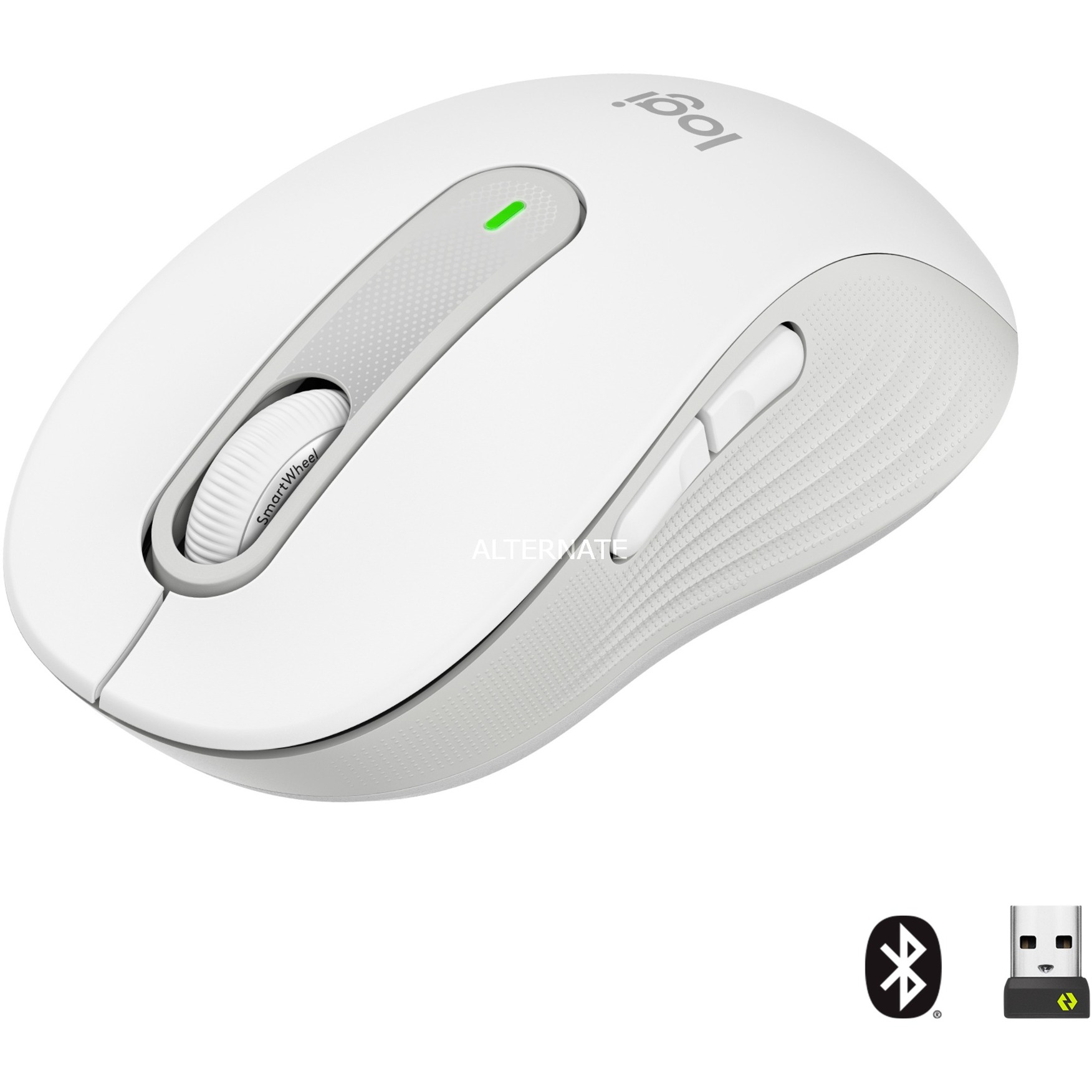 Logitech M650 Wireless Mice - Small, Large, Left Handed Mouse in Off-white