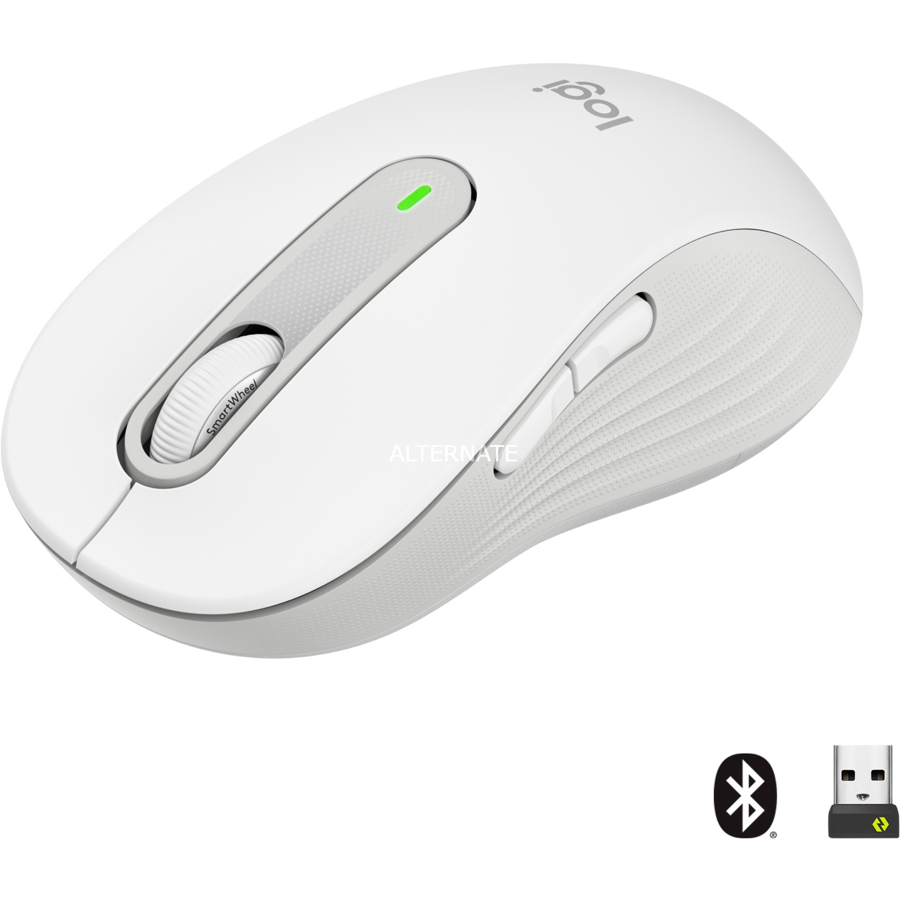 Logitech M650 Wireless Mice - Small, Large, Left Handed Mouse in Off-white
