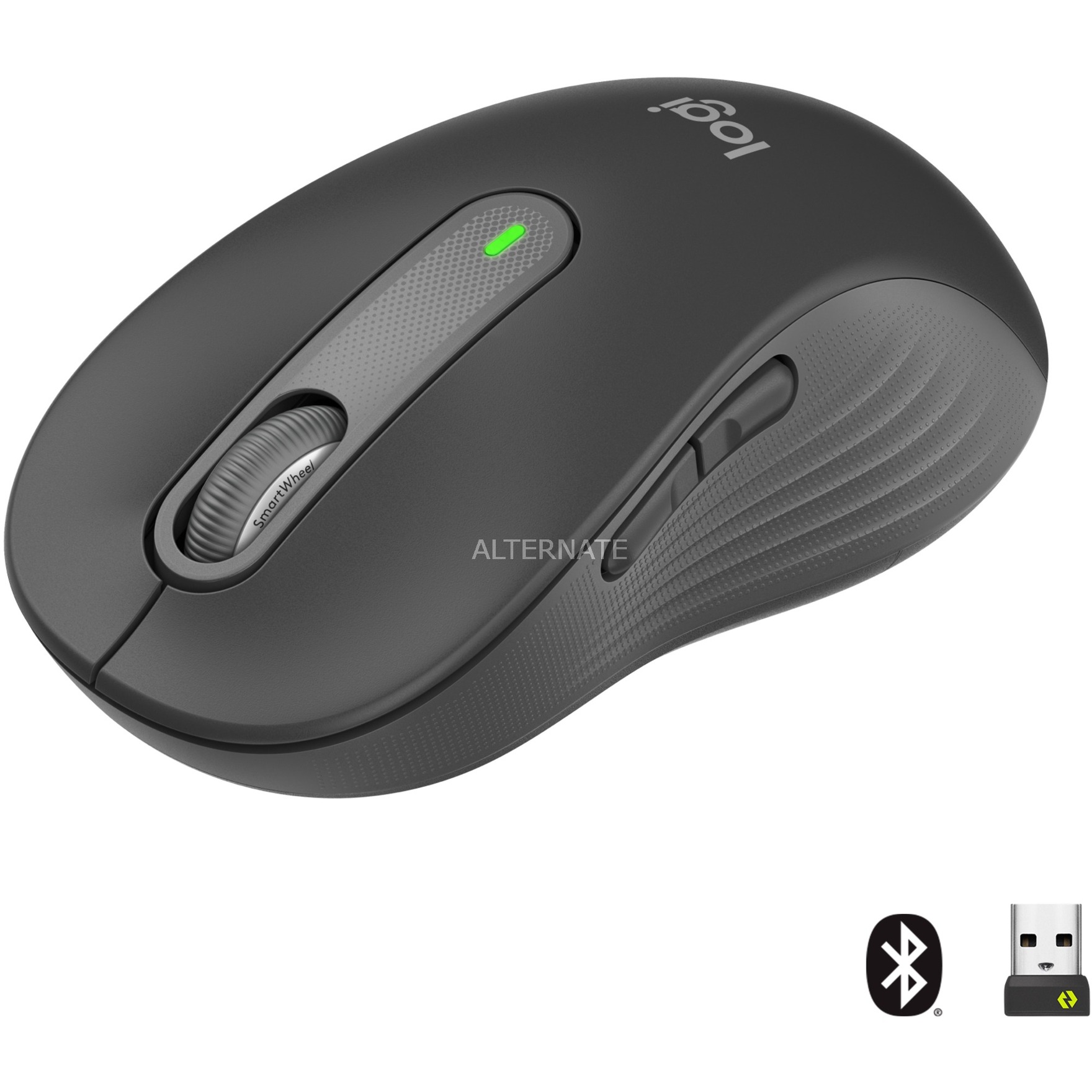 Logitech M650 Wireless Mice - Small, Large, Left Handed Mouse in Graphite