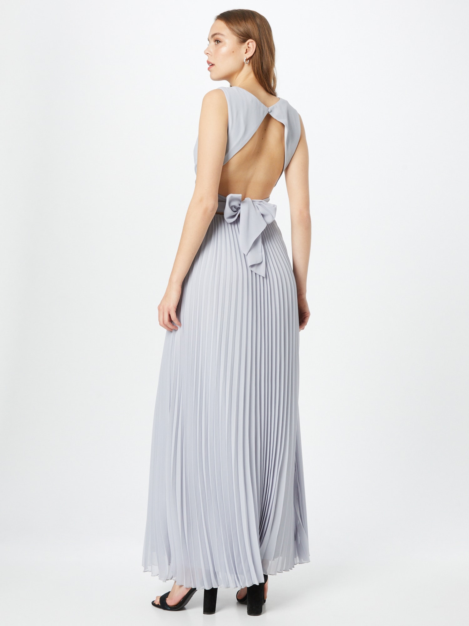 Chi Chi V Neck Pleated Maxi Dress in Blue, Size 16 thumbnail