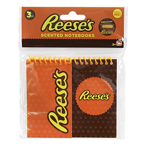 Hersheys Reeses Chocolate 3ct Notepads - Mini Kids Writing Notepad - Kids Doodling Paper - Pocket Notebook - Reeses Pieces, Candy - Classroom Doodle P