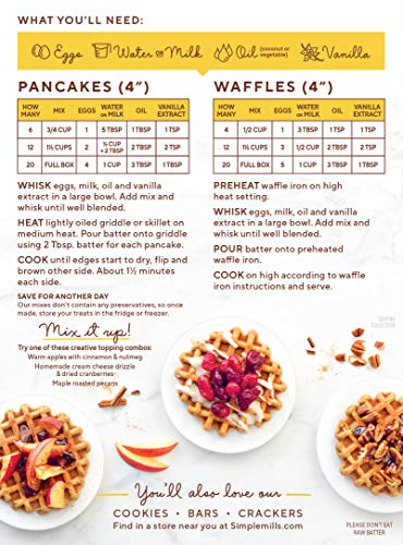 Simple Mills Almond Flour Pumpkin Pancake & Waffle Mix, Gluten Free, Good for Breakfast, Nutrient Dense, 10.7oz, 3 Count thumbnail