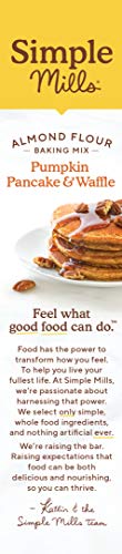 Simple Mills Almond Flour Pumpkin Pancake & Waffle Mix, Gluten Free, Good for Breakfast, Nutrient Dense, 10.7oz, 3 Count thumbnail