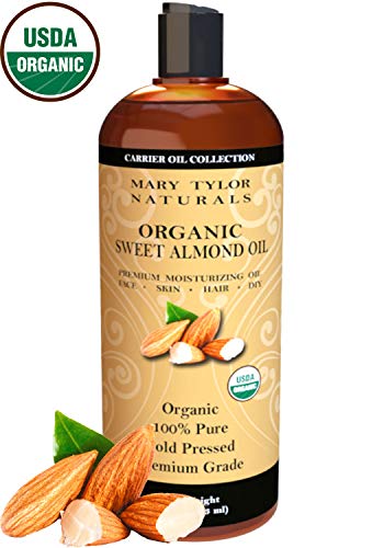Mary Tylor Naturals Cold Pressed, Premium Grade, 100% Pure USDA Organic Sweet Almond Oil Large, 16 Oz thumbnail