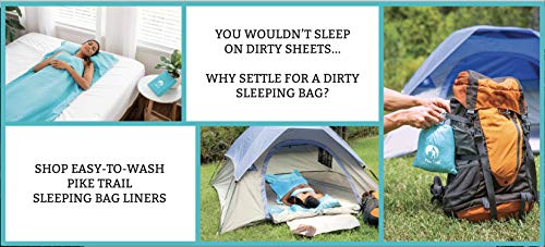 Pike Trail Sleeping Bag Liner – Travel and Camping Sheet, Lightweight and Compact Insert with Full Length Zipper and Guarantee (Bubble Gum Pink, X-L thumbnail