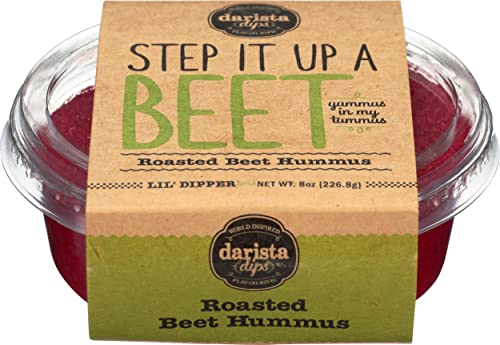 DARISTA DIPS ROASTED BEET HUMMUS, 8 OZ