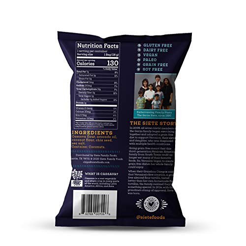 Siete, Tortilla Chip Sea Salt Green Free, 1 Oz (Case of 24) thumbnail