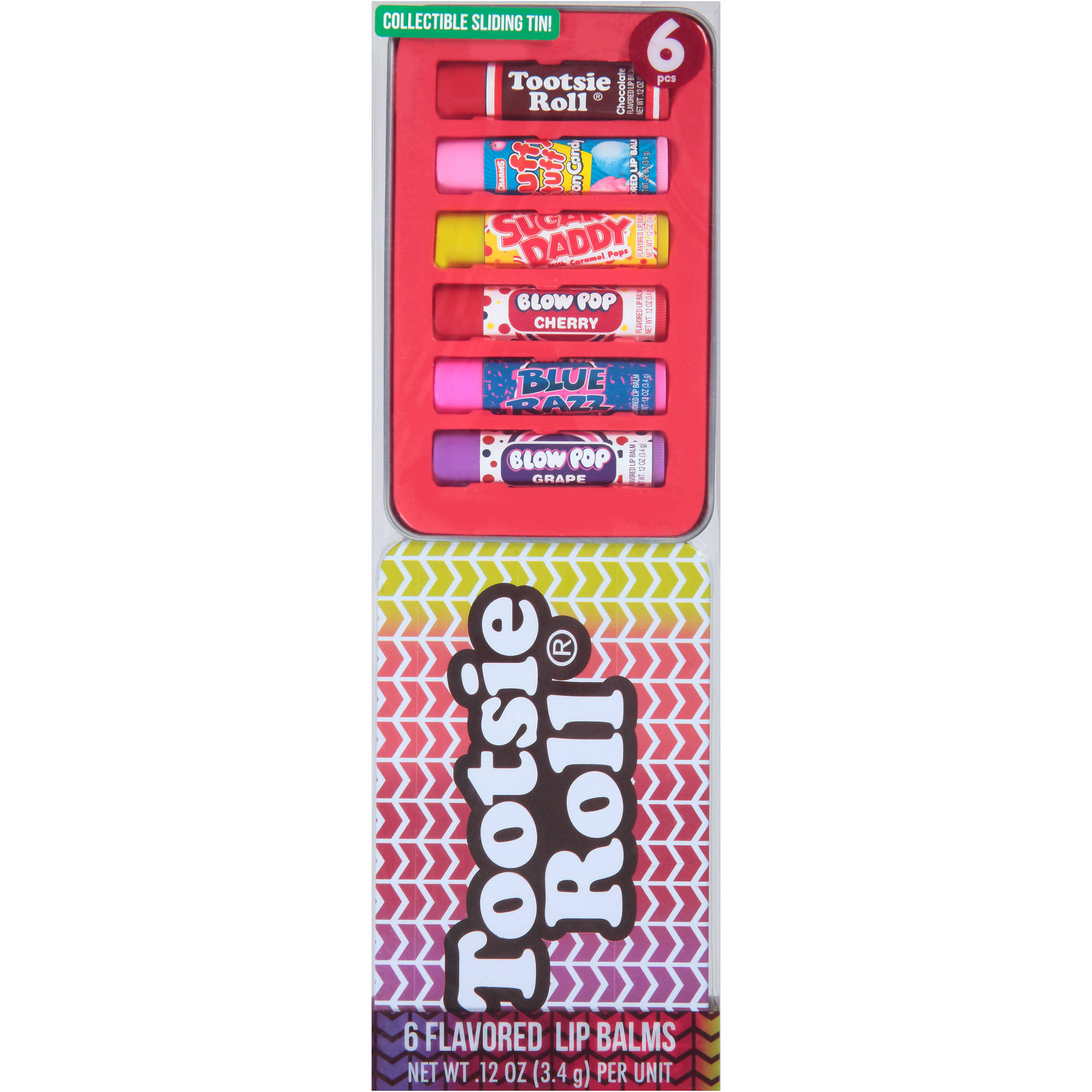 Tootsie Roll Flavored Lip Balms, 0.12 Oz, 6 Count