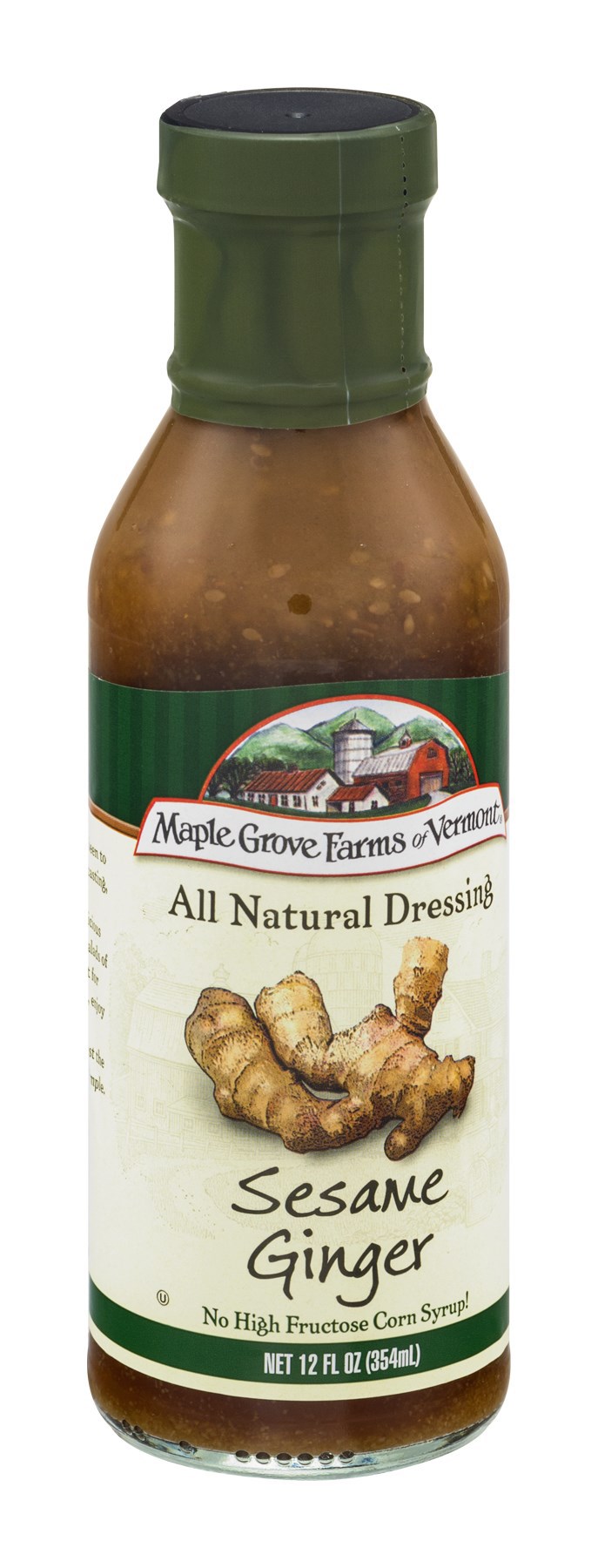Maple Grove Farms Dressing, All Natural, Sesame Ginger, 12 FL OZ (Pack of 6)