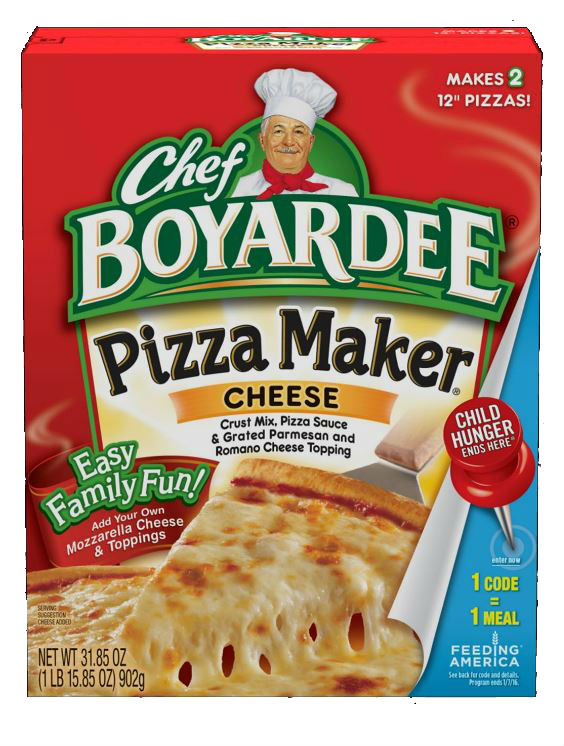Chef Boyardee Cheese Pizza Maker  Crust Mix and Pizza Sauce Meal Kit  31.85 Oz