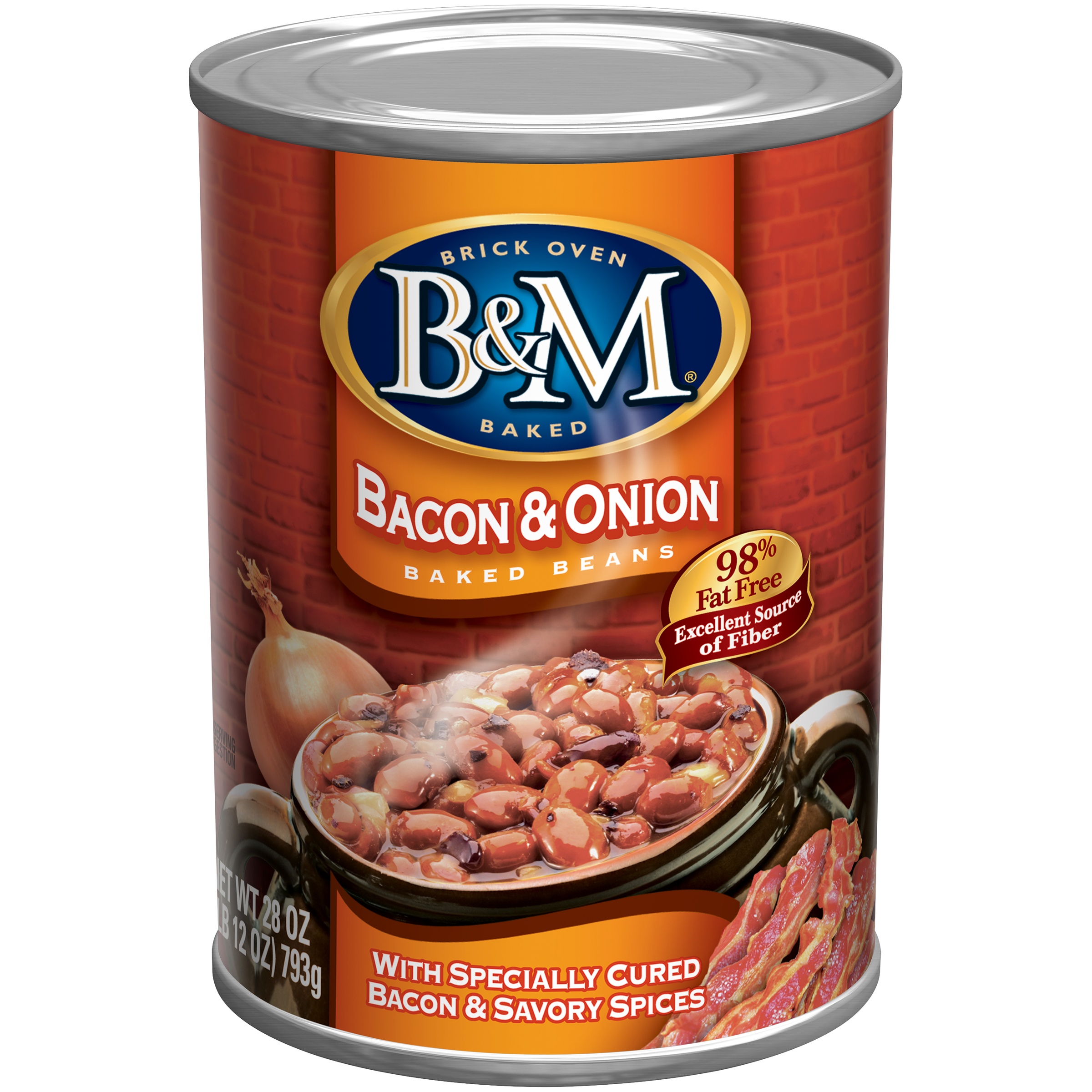 B&M Bacon & Onion Baked Beans  Canned Beans  28 Oz Can