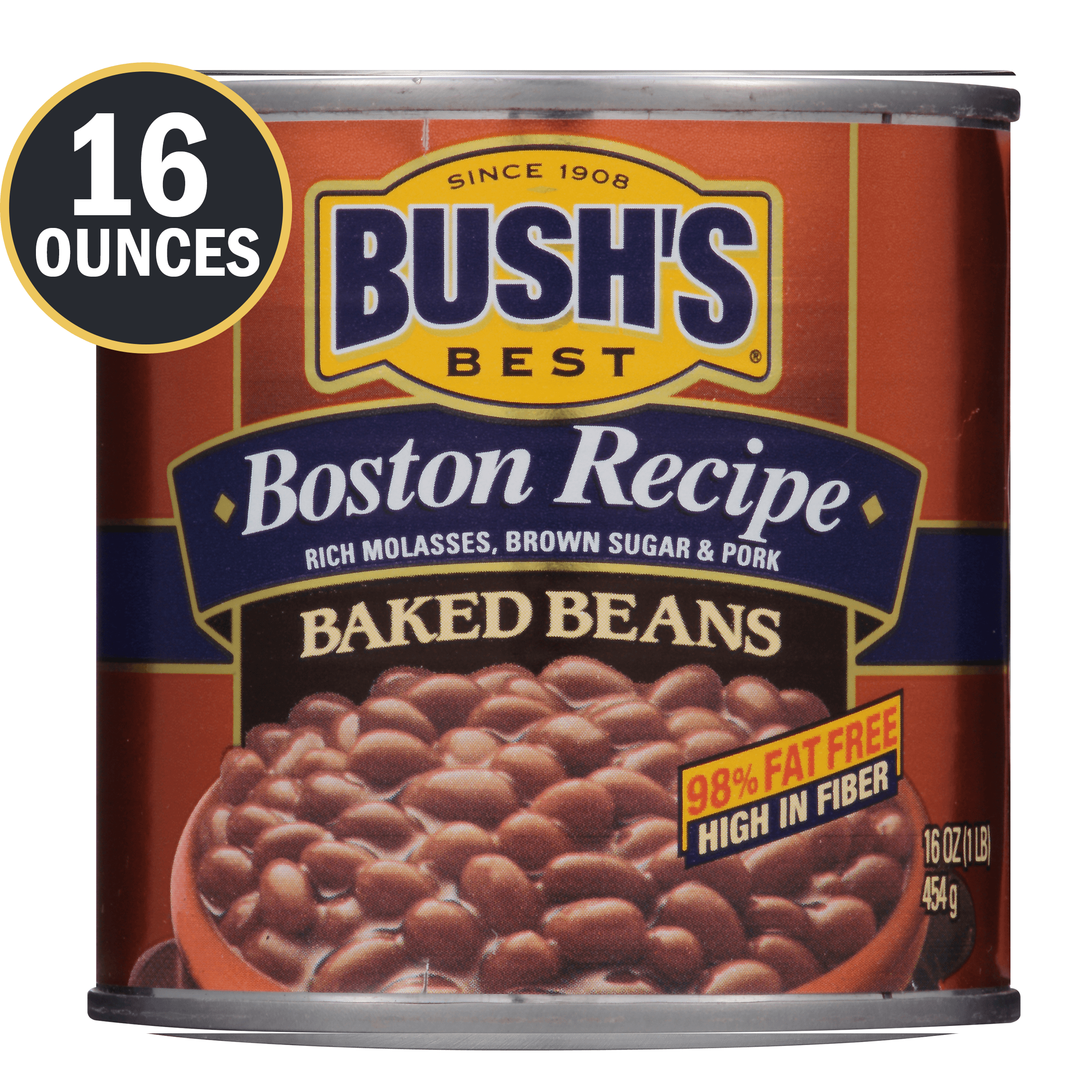 Bush S Boston Recipe Baked Beans Seasoned with Molasses and Brown Sugar  16 Oz