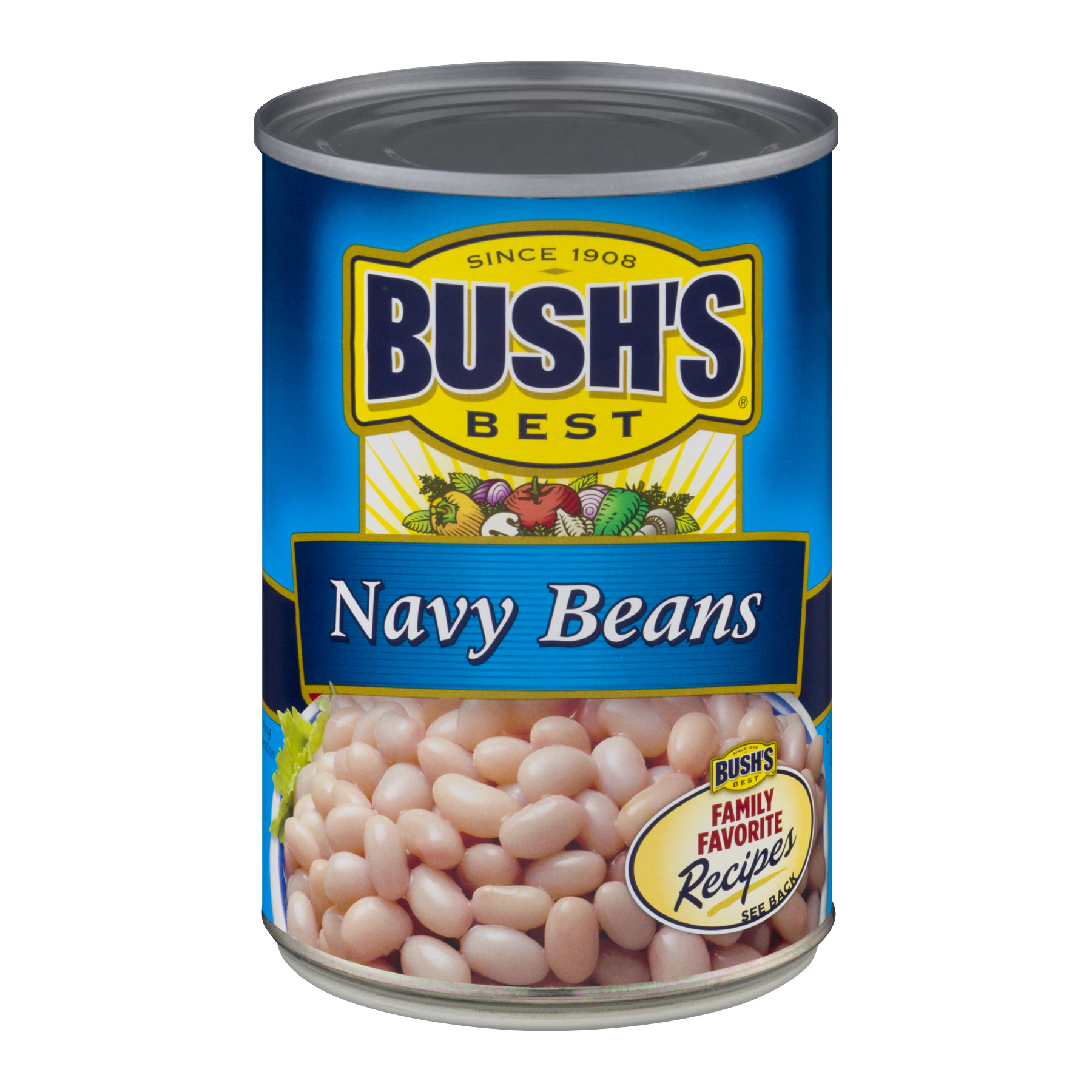 Bush S Navy Beans  Plant-Based Protein  Canned Beans  16 Oz
