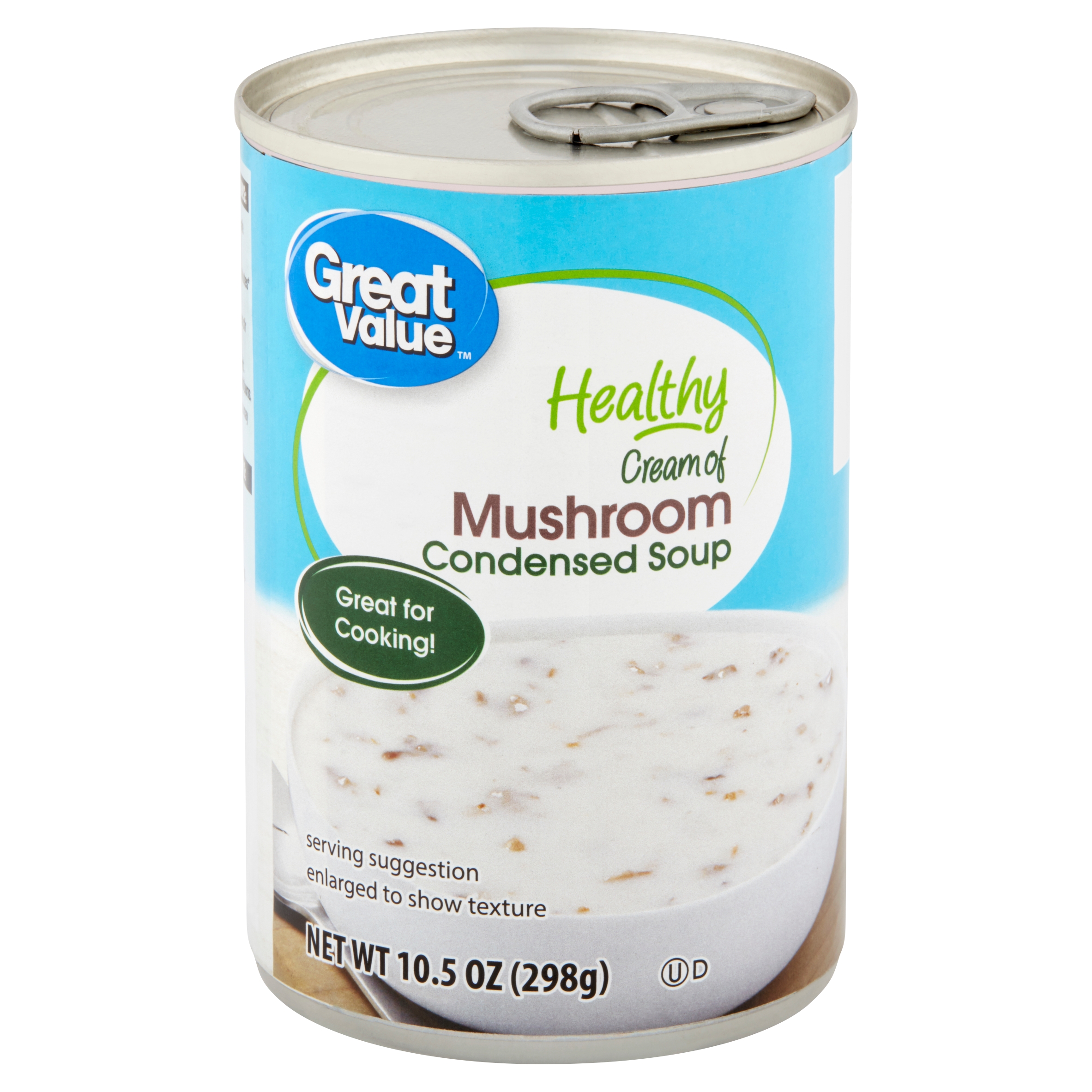 Great Value Healthy Cream of Mushroom Condensed Soup, 10.5 Oz Image